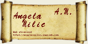 Angela Milić vizit kartica